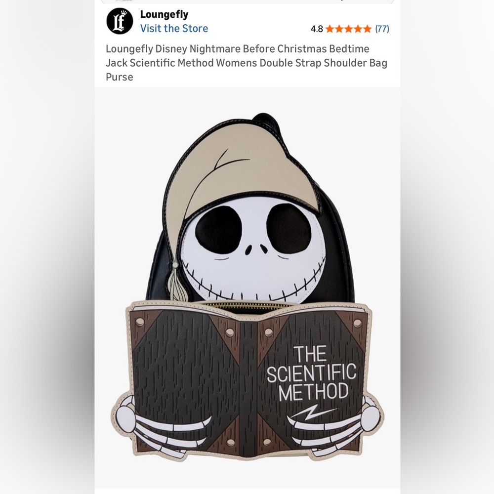 Loungefly Disney Nightmare Before Christmas Bedtime Jack Scientific Backpack